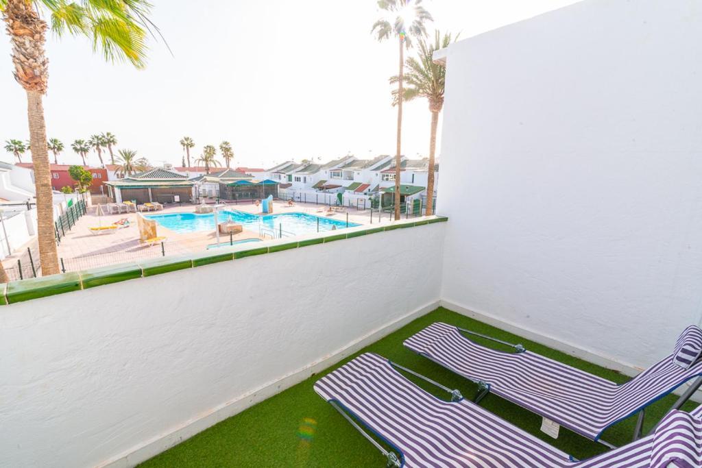 Deluxe Duplex Bungalow Private Parking Maspalomas  Luaran gambar